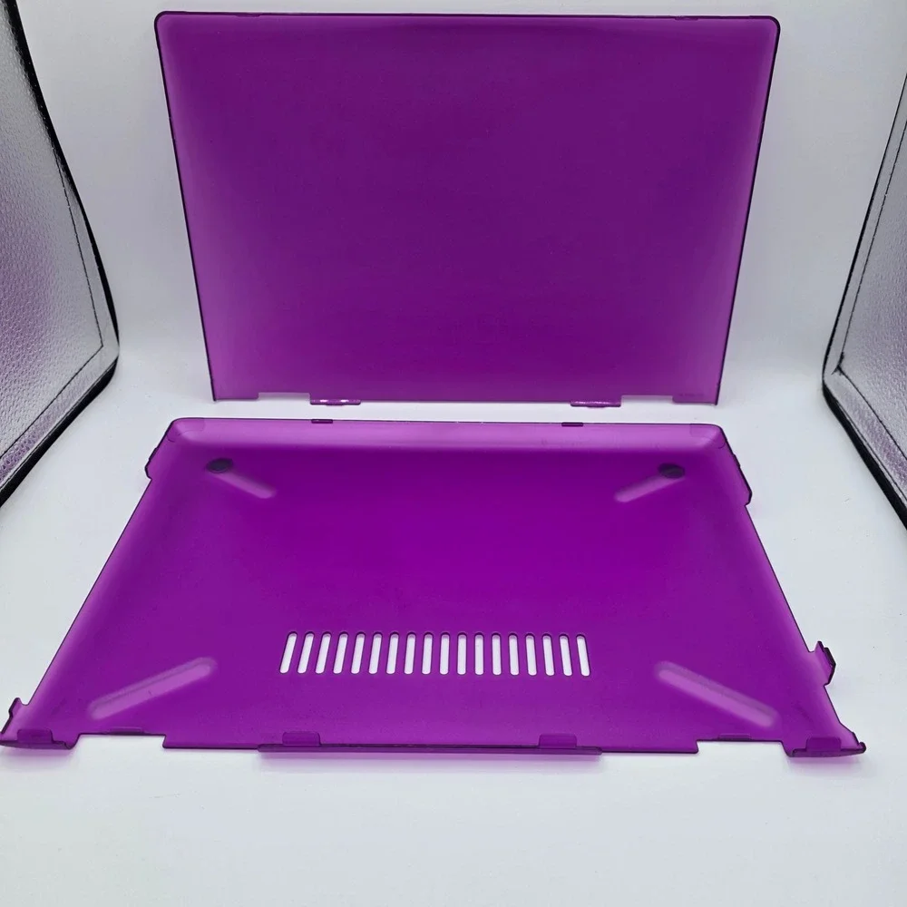 Purple Translucent Hard Shell Laptop Case Cover 13 Inch Snap On Protective Shell